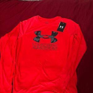 Under Armour kid’s Vibrant Red Long Sleeve Tee